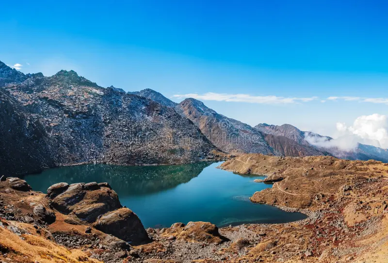 langtang gosainkunda lake panorama beautiful gosainkunda lake nepal 133756459